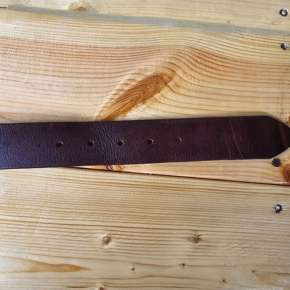 Justin Mens Leather Western Cowboy Belt Size 32‎ Brown Distressed Made in USA - Picture 4 of 11